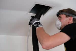 Air duct cleaning, drill, ductwork