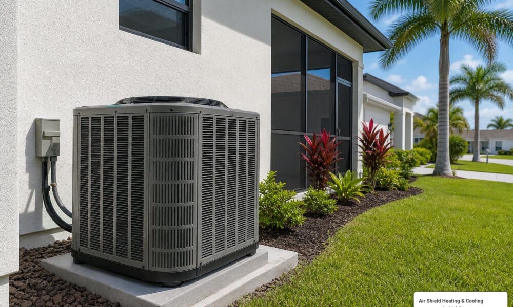 AC installation cost Sun City Center outdoor condenser unit modern Florida home