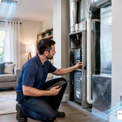 HVAC airflow distribution and carbon monoxide detection diagram