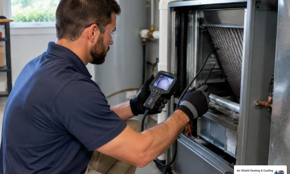 Furnace heat exchanger inspection